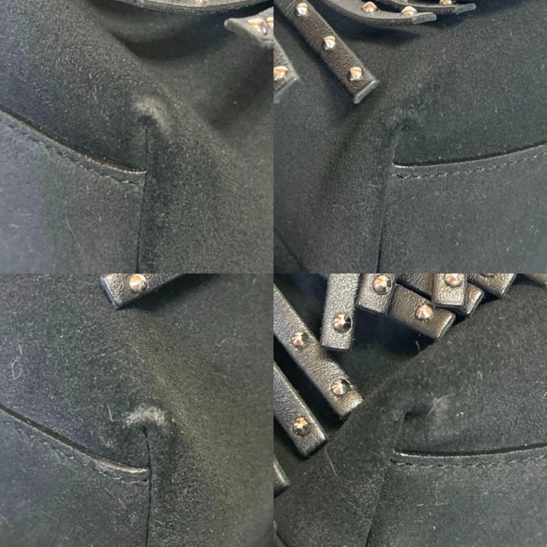 専用品JIMMY CHOO ブラック キャリー ドローストリングショルダーバッグ