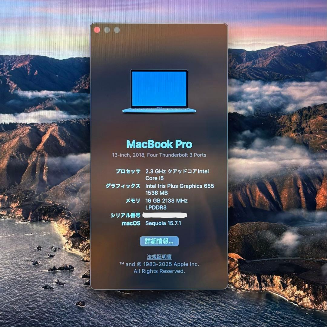 MacBook Pro 13インチ 2018モデル