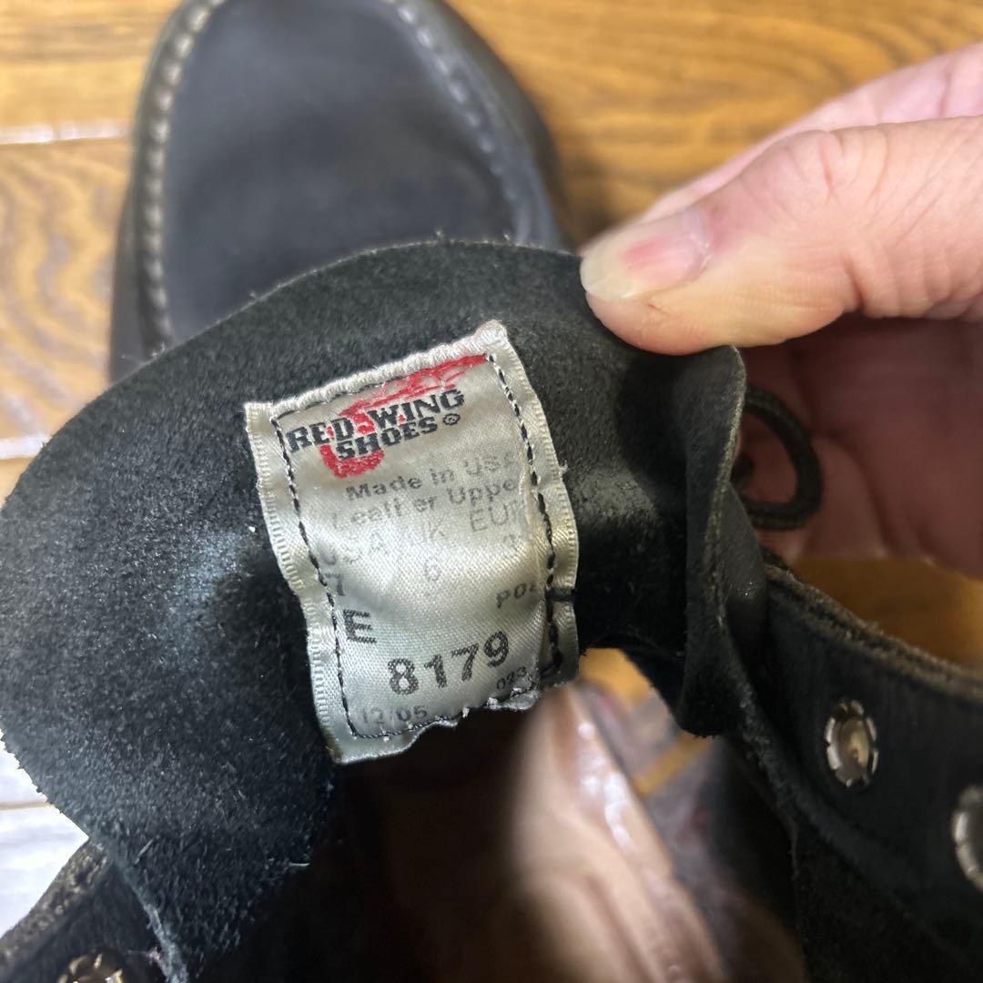 RED WINGレザー製黒ブーツ アイリッシュセッター