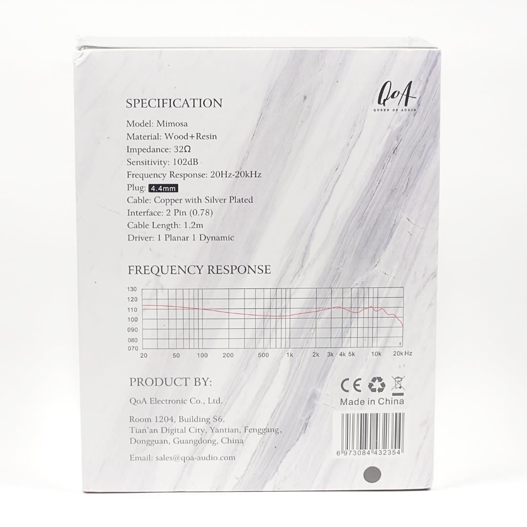 【新品未開封】QoA Mimosaブラック 4.4mm 海外限定版 有線イヤホン