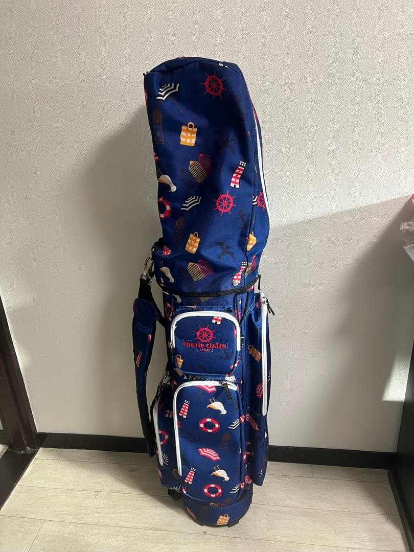 ★お値下げ★ marie claire ゴルフバッグ ネイビー
