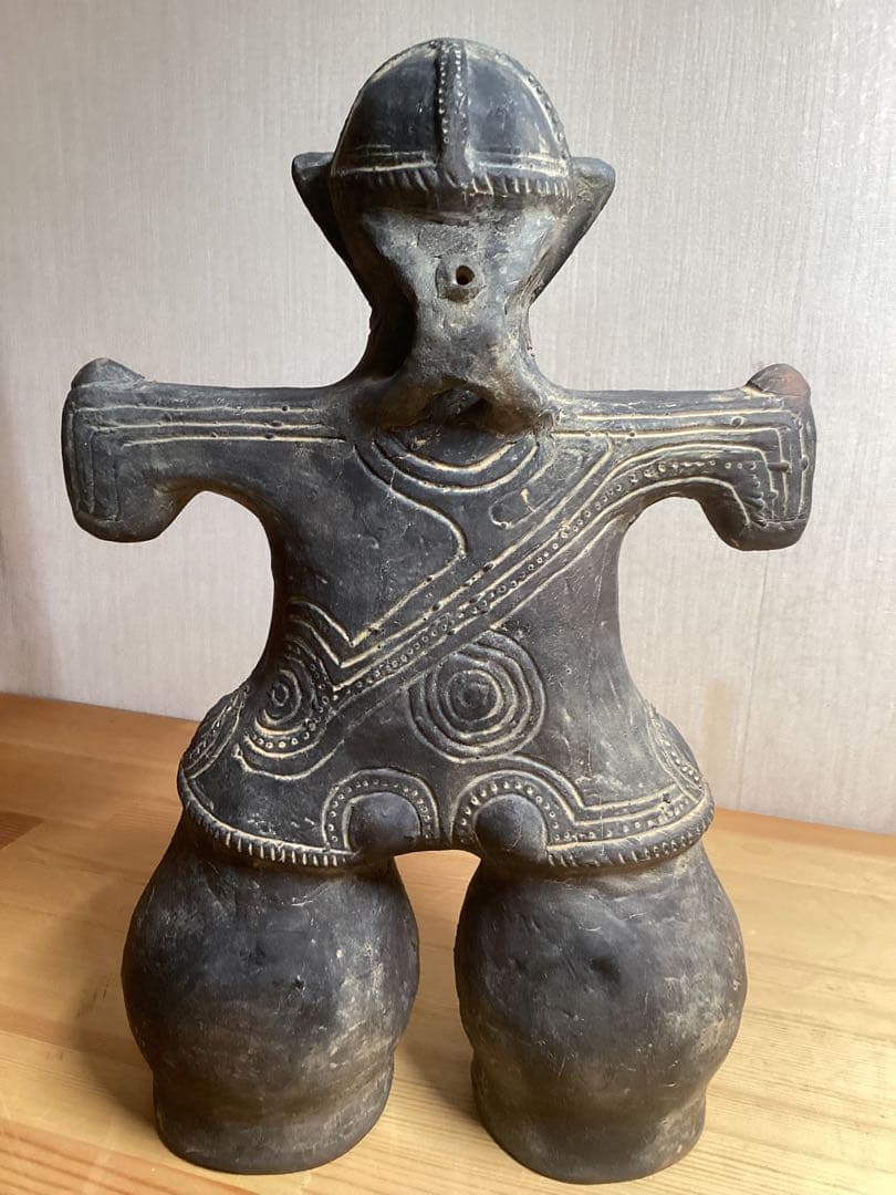 仮面土偶特大　長野県中ツ原縄文弥生古墳複製品高さ約32cm×幅約20cm