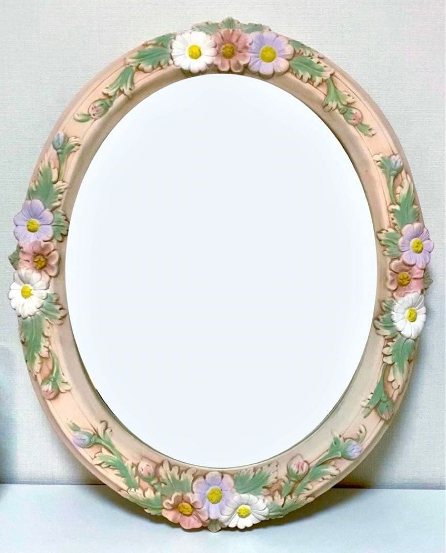 イタリア　ミラー　陶器製