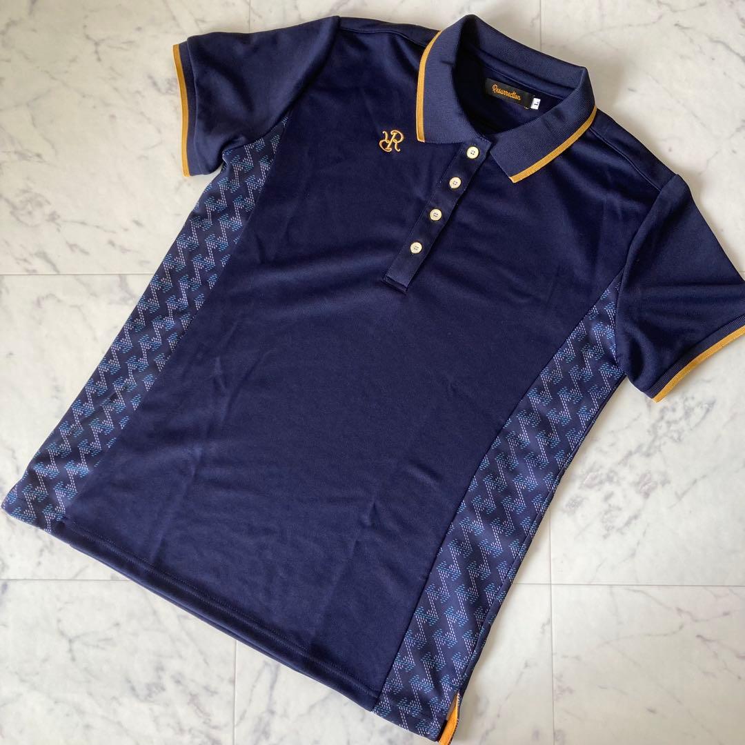 ⛳️美品レディースL レザレクションGM 半袖ポロシャツ 紺