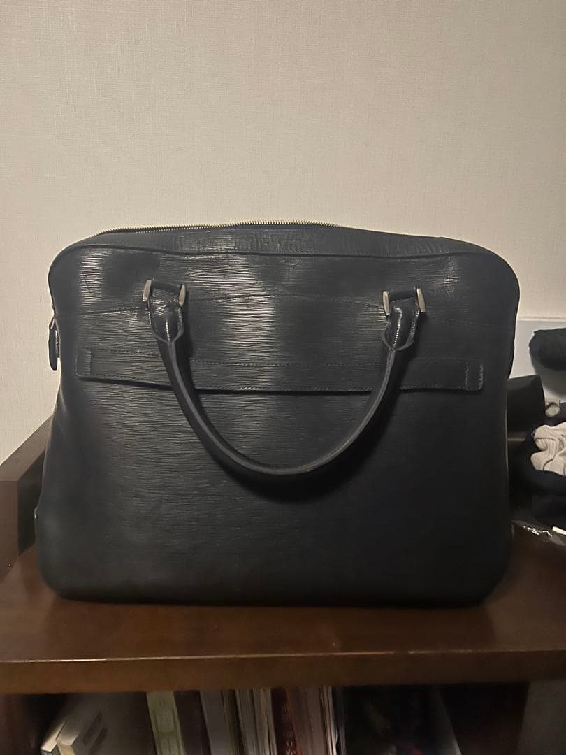 ペッレモルビダ レザー ビジネスバッグ CA201 ネイビーショルダーベルト付属