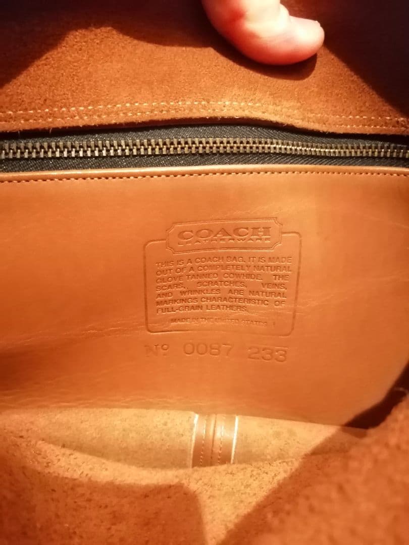 オールドコーチ　coach　ブラウンレザーショルダーバッグ　本革　アメリカ製