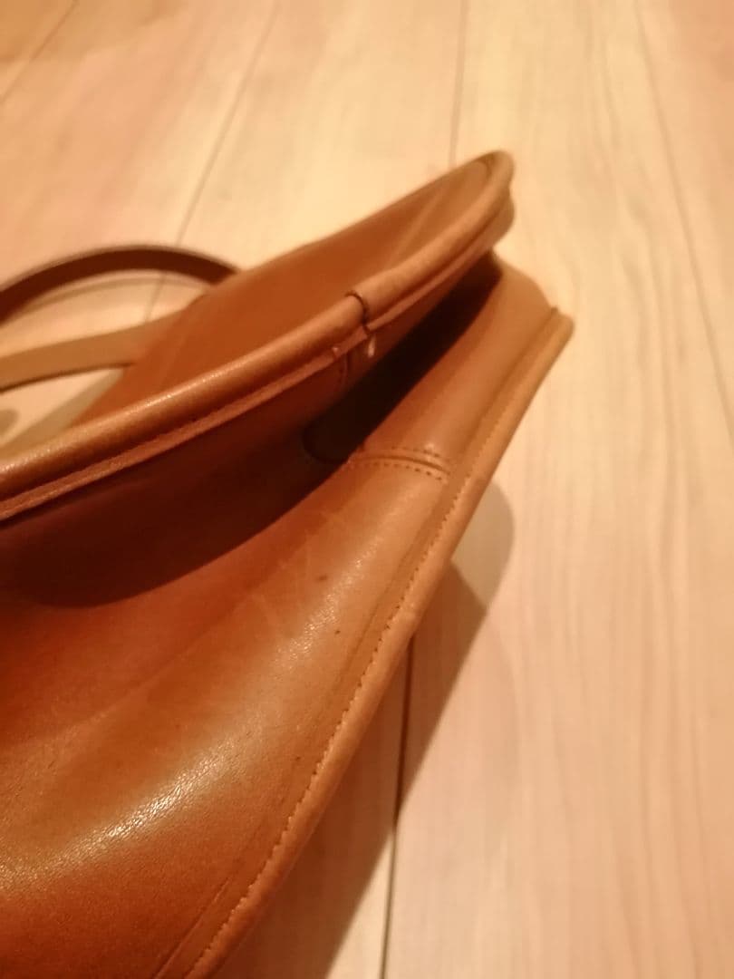 オールドコーチ　coach　ブラウンレザーショルダーバッグ　本革　アメリカ製