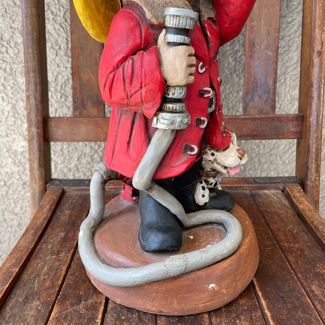 BIG！70s〜アメリカアンティーク　子供の消防士置物　USAヴィンテージ雑貨