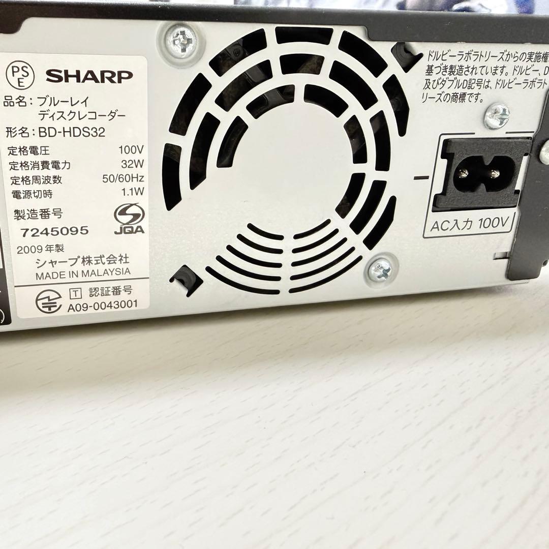 SHARP ブルーレイレコーダー BD-HDS32