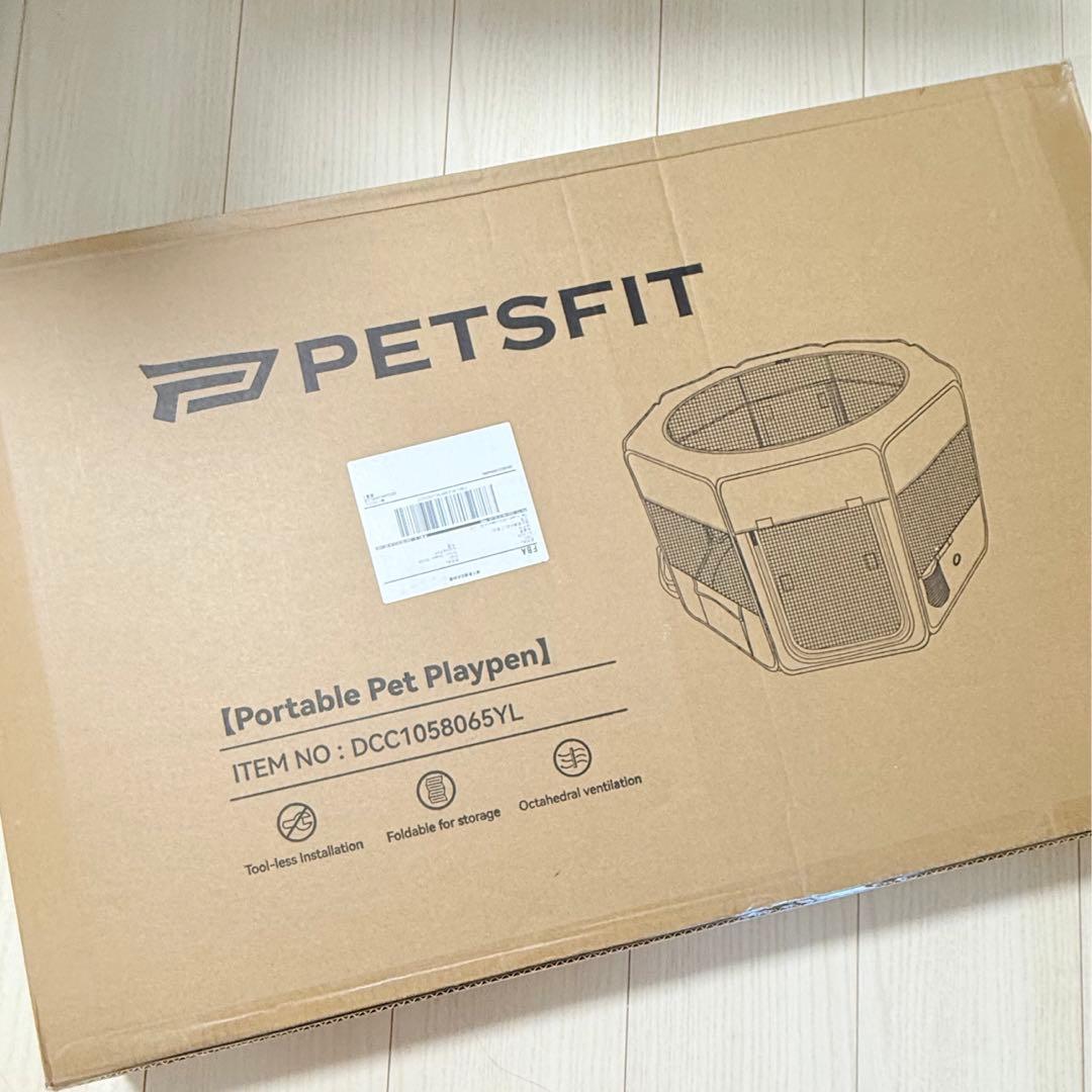Petsfit 犬 サークル ペットサークル 八角形 ドッグハウス 猫ハウス L