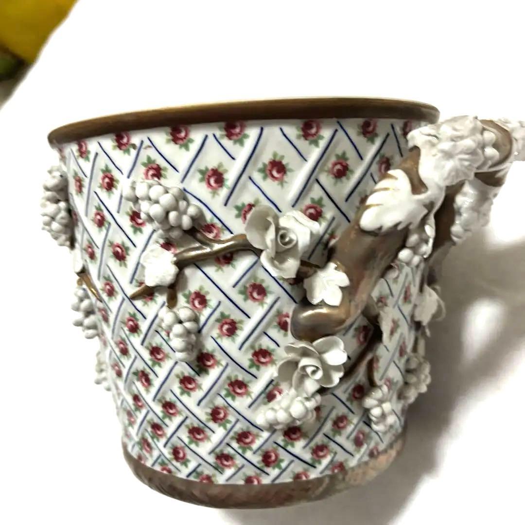 マイセン葡萄花柄バスケット