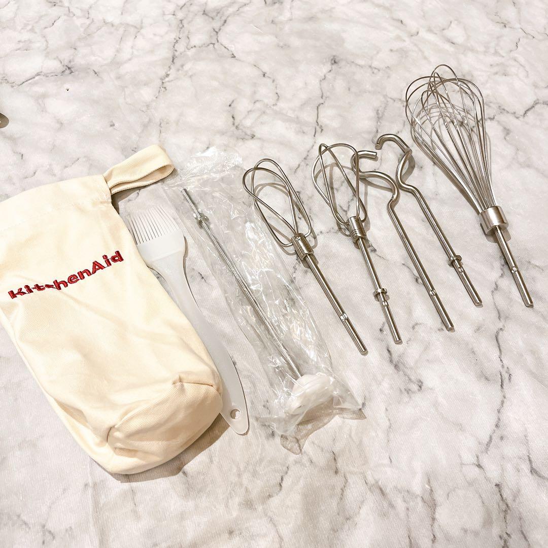 ⭐️キッチンエイド 9段階変速 収納バック付 ハンドミキサー シャイニーホワイト