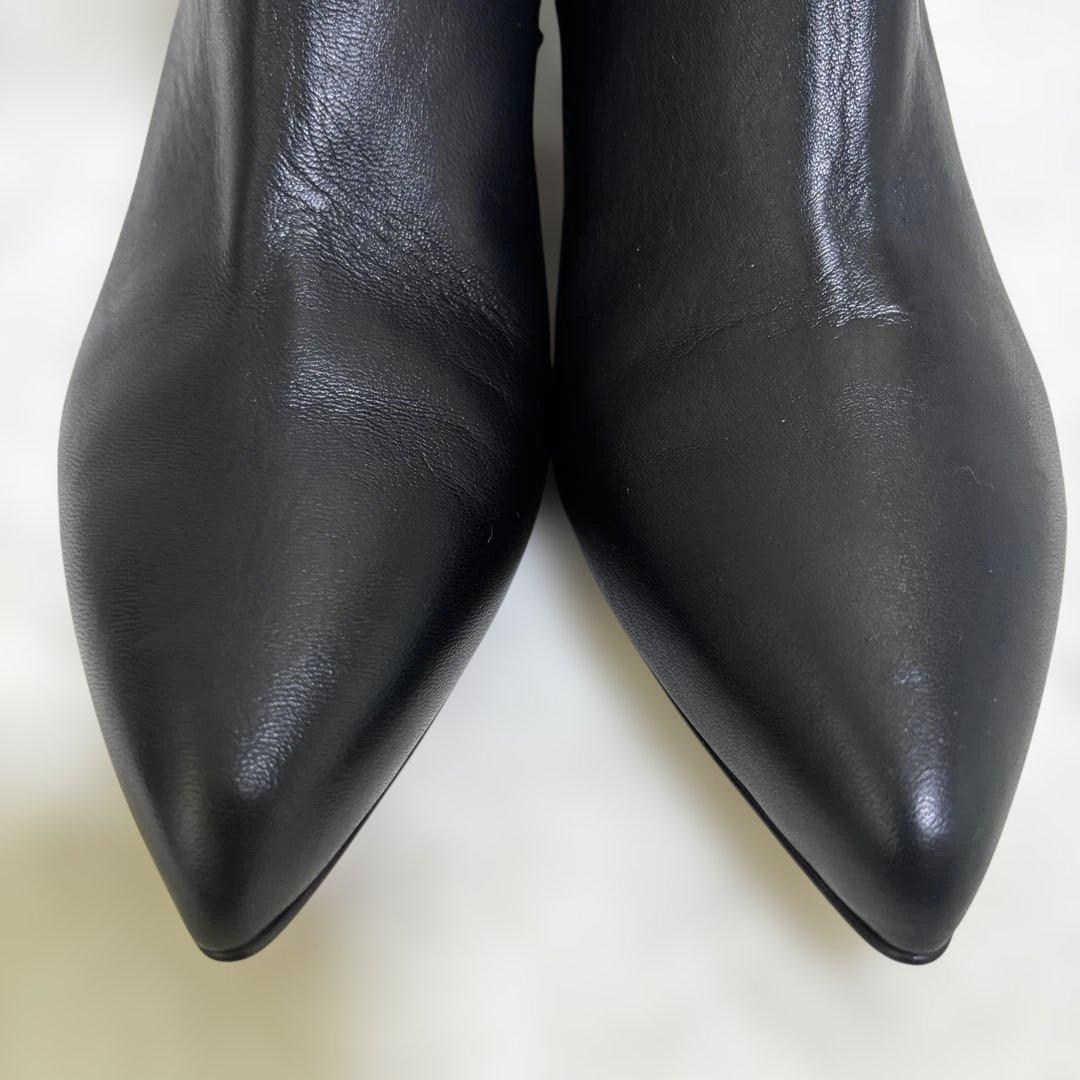 【美品】ファビオルスコーニ 24 ポインテッドトゥ ショートブーツ サイドジップ