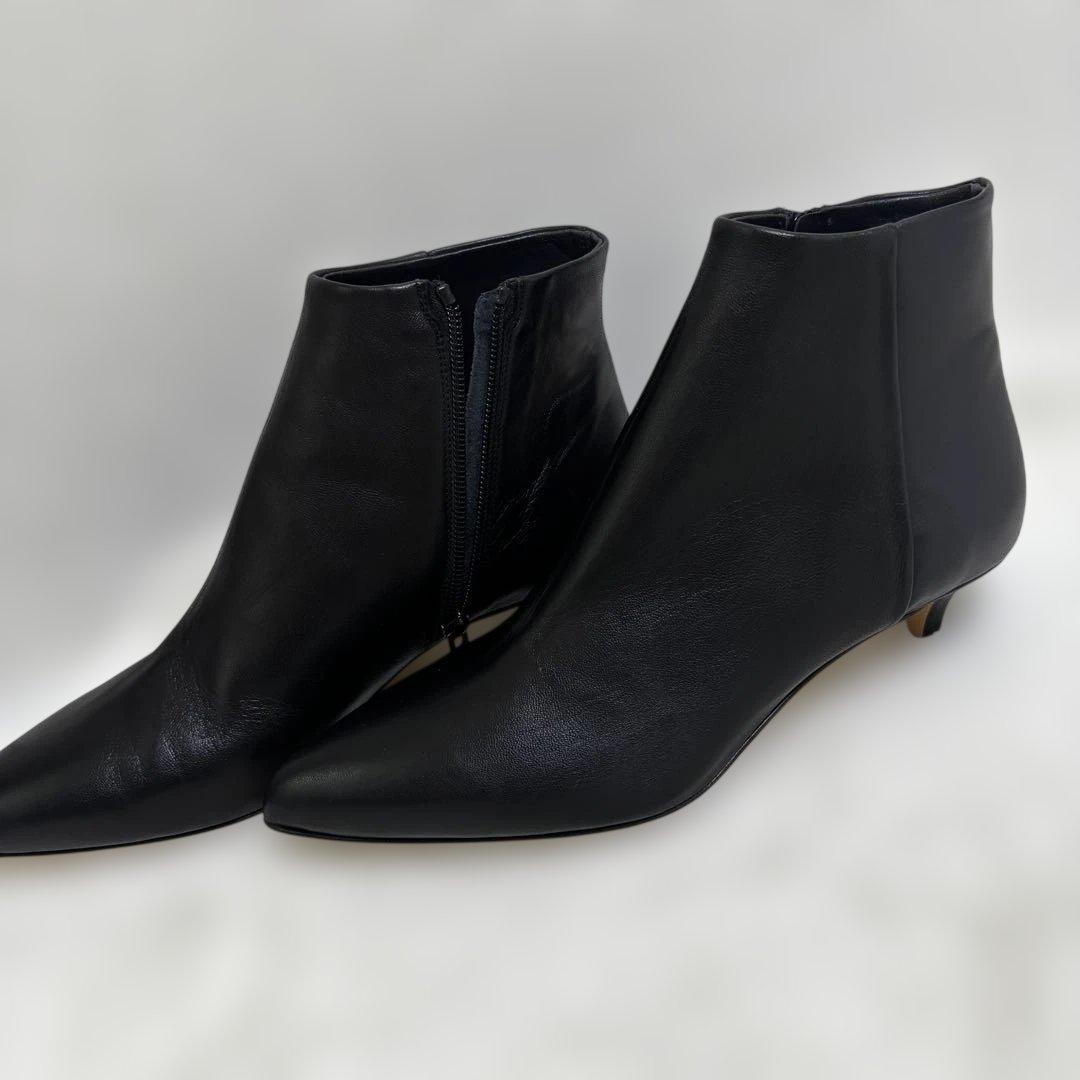 【美品】ファビオルスコーニ 24 ポインテッドトゥ ショートブーツ サイドジップ