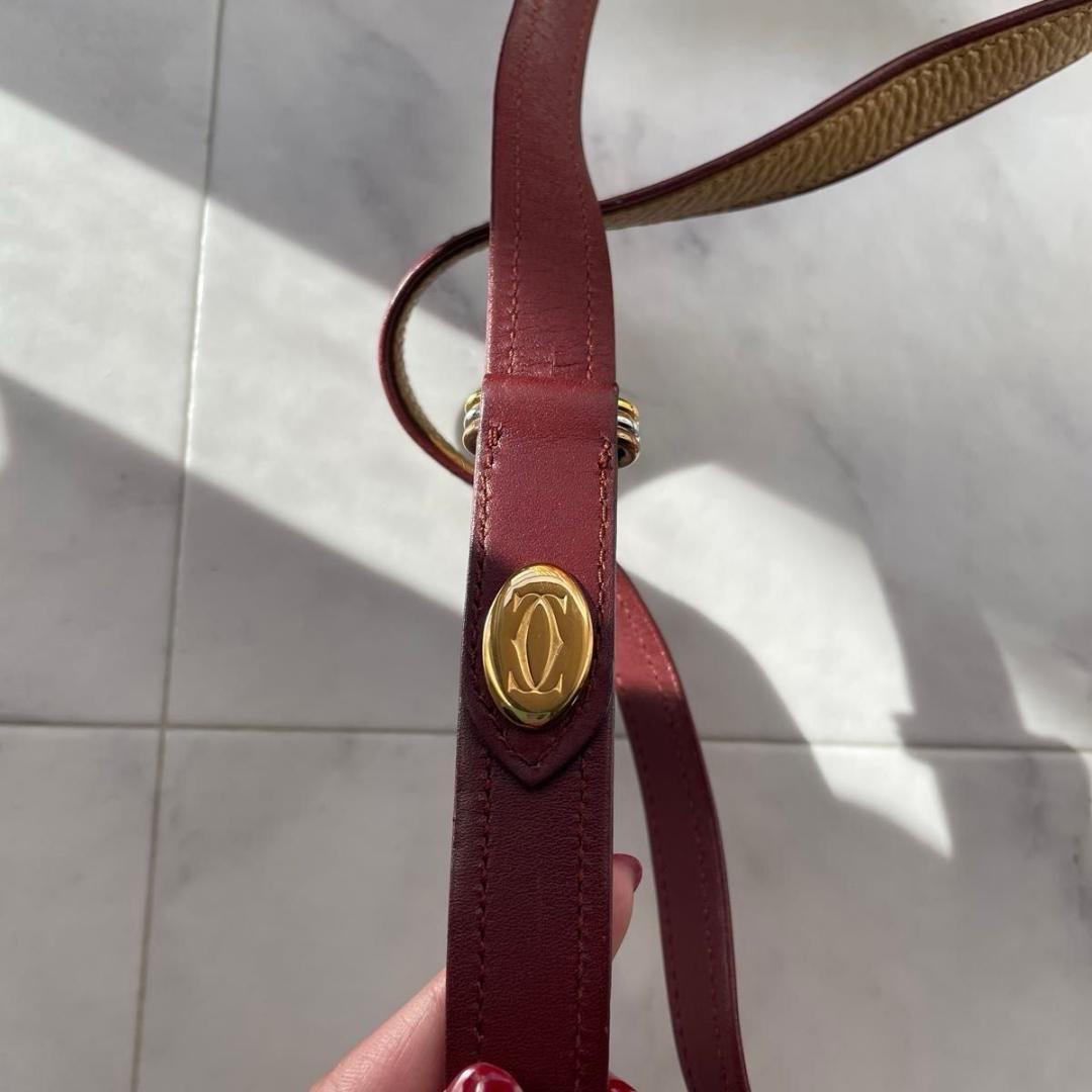 Cartier カルティエ　ショルダーバッグ レザー 斜め掛け　ヴィンテージ