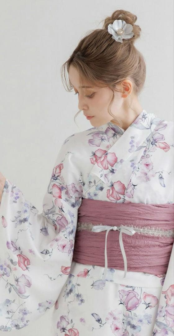 今期完売DITA2025 モデルワンピース浴衣3点セット【そそぐ花筏】