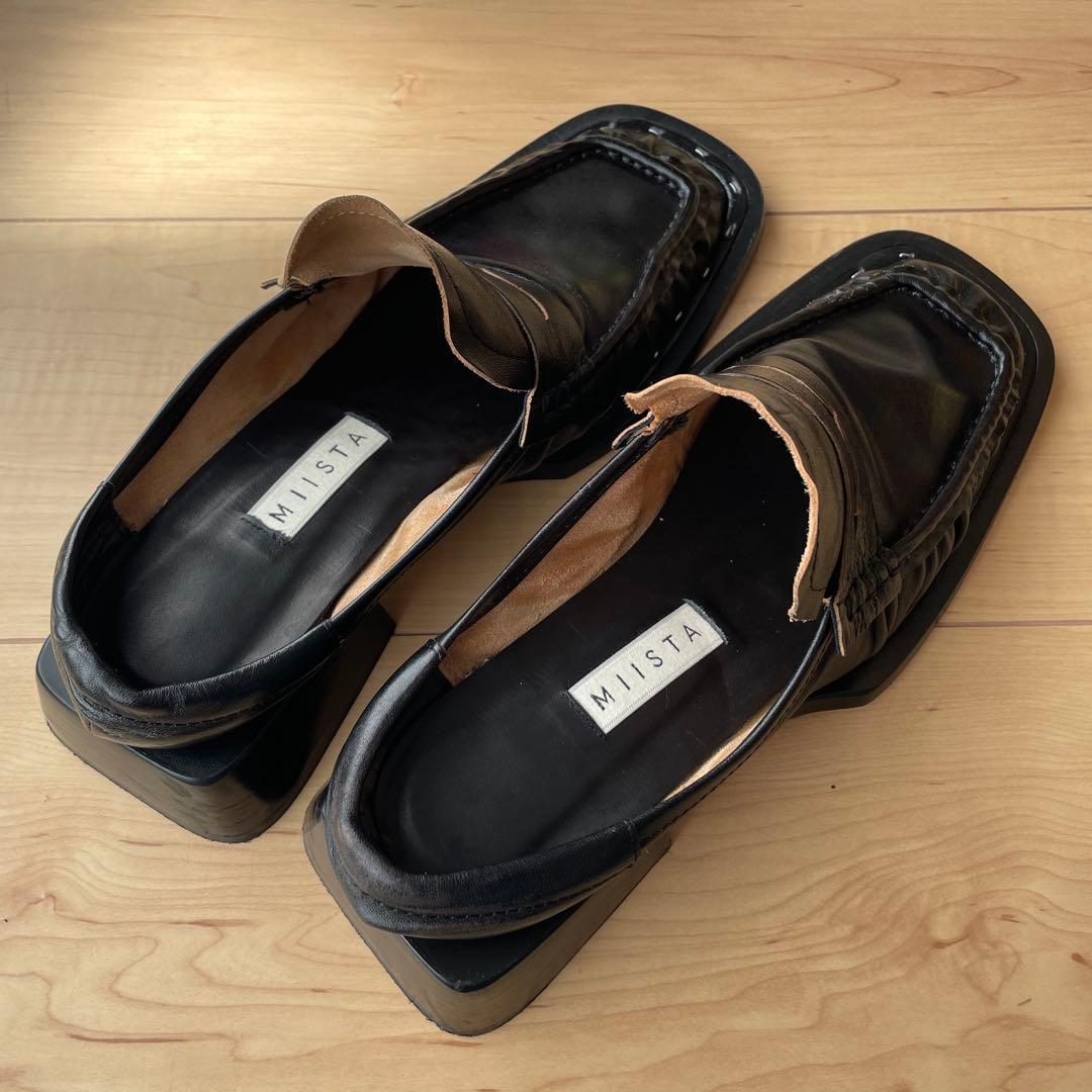 MIISTA ブラック ローファー