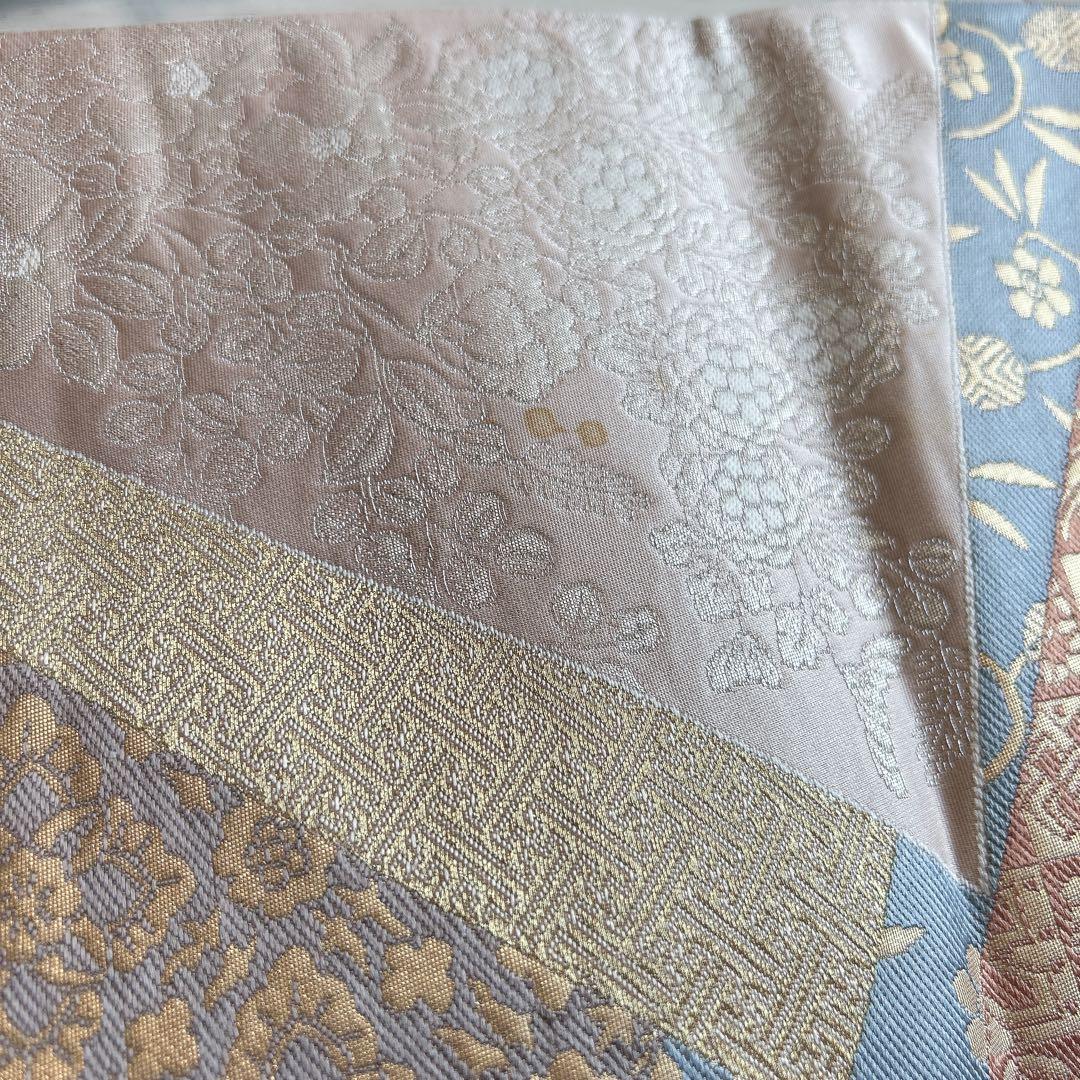 訪問着フルセット　辻が花　着物　正絹　くすみピンク　小さめサイズ