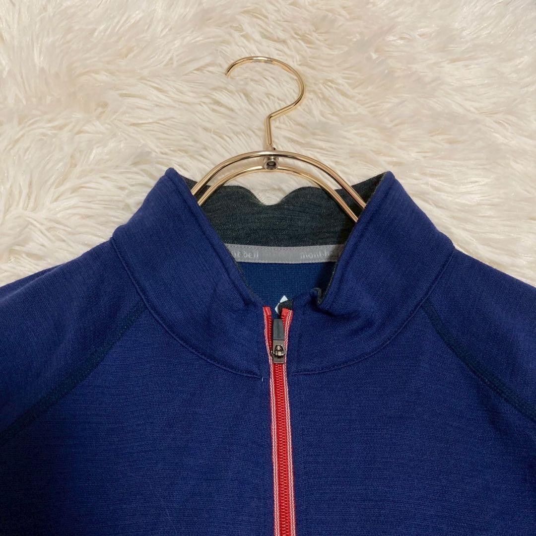 mont-bell メリノウールサイクルジャージ ネイビー L