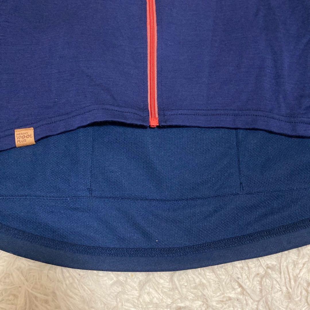 mont-bell メリノウールサイクルジャージ ネイビー L