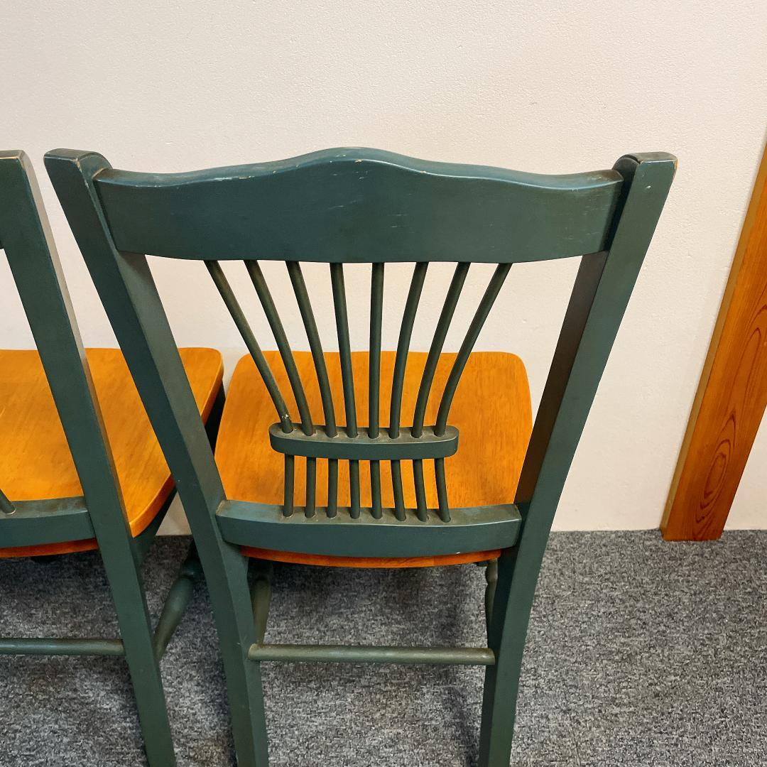 カントリースタイル　ダイニングチェアセット　シャビー　レトロ 2脚セット