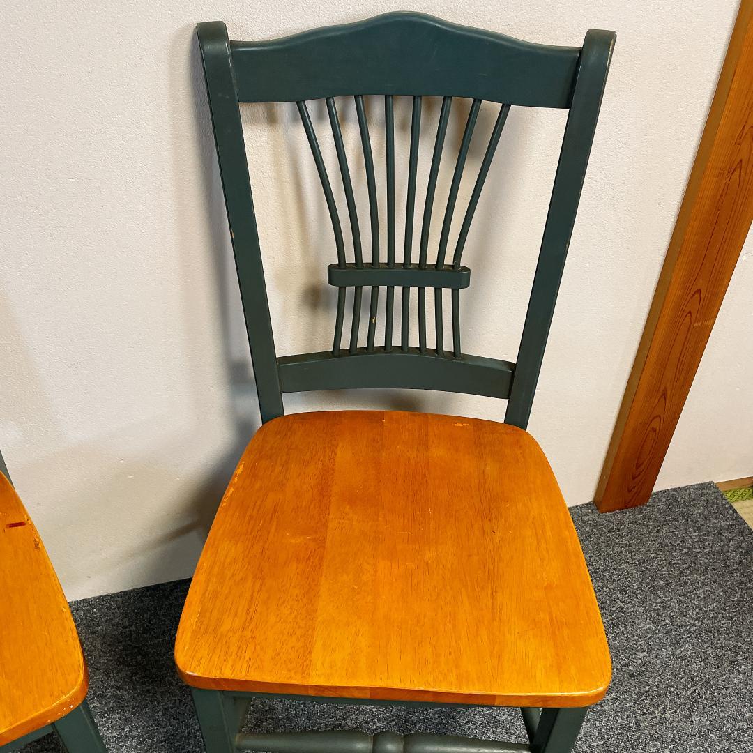 カントリースタイル　ダイニングチェアセット　シャビー　レトロ 2脚セット