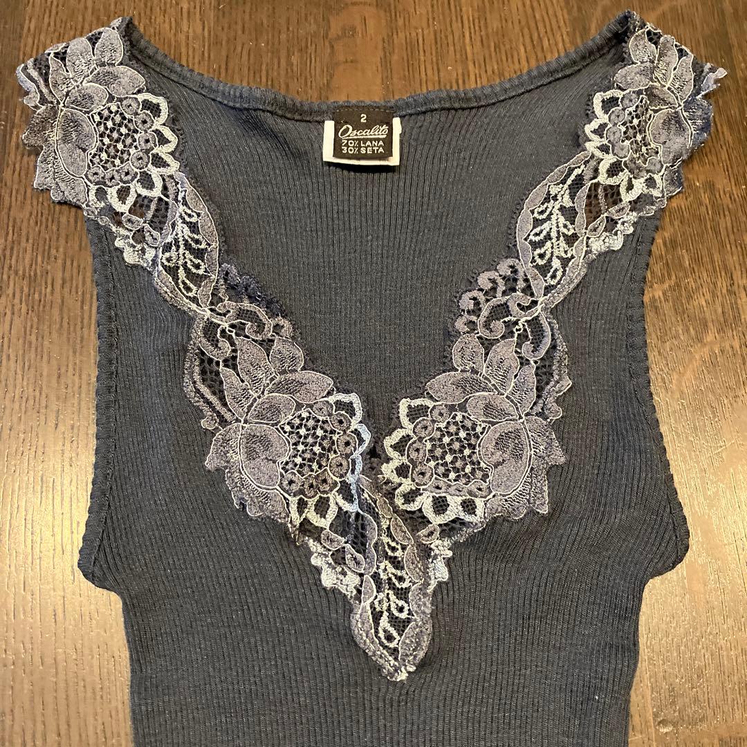 [4枚セット] Oscalitoオスカリート　ウールシルク　リブキャミソール