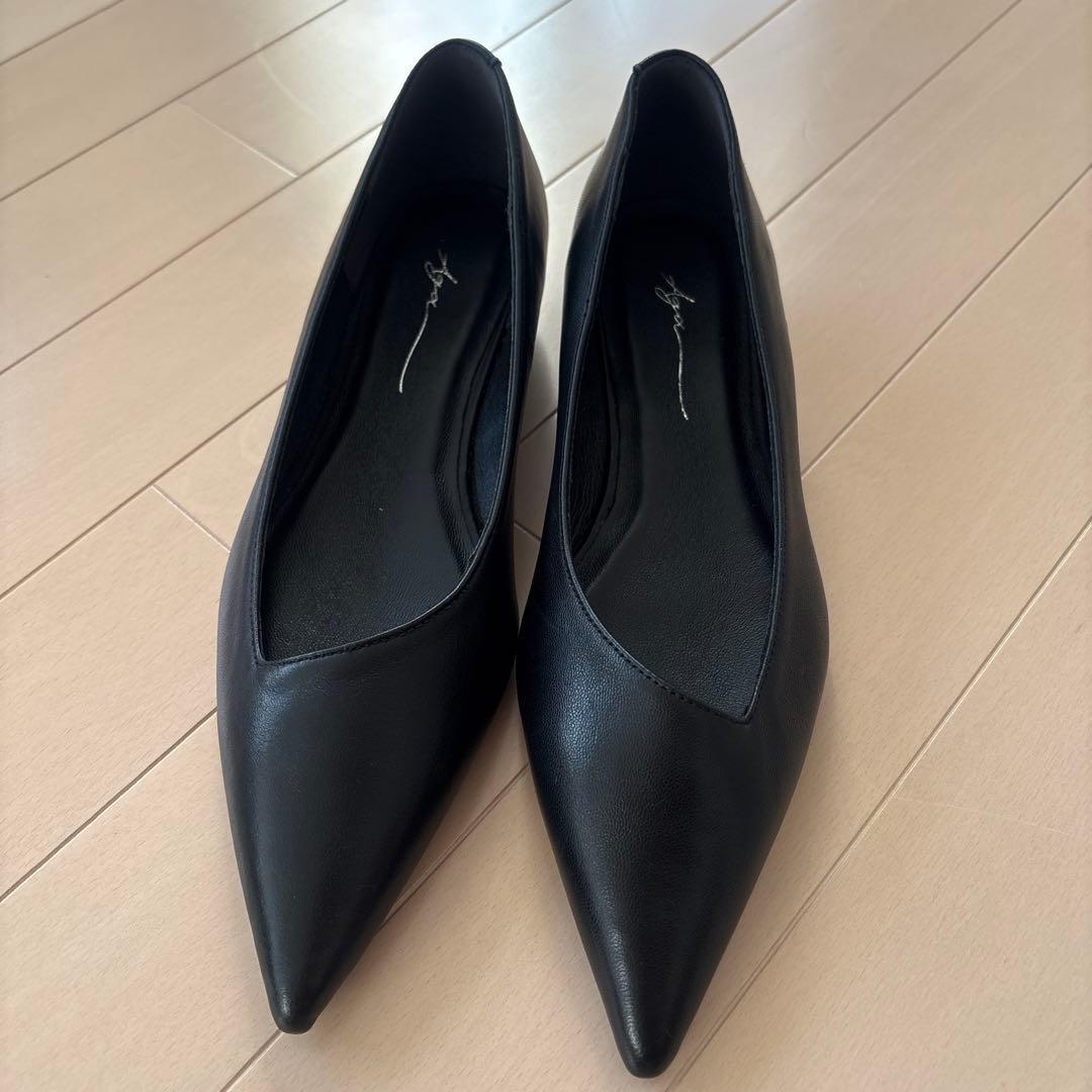 ヤマダヤ　Aga アーガ　パンプス　羊革　ブラック