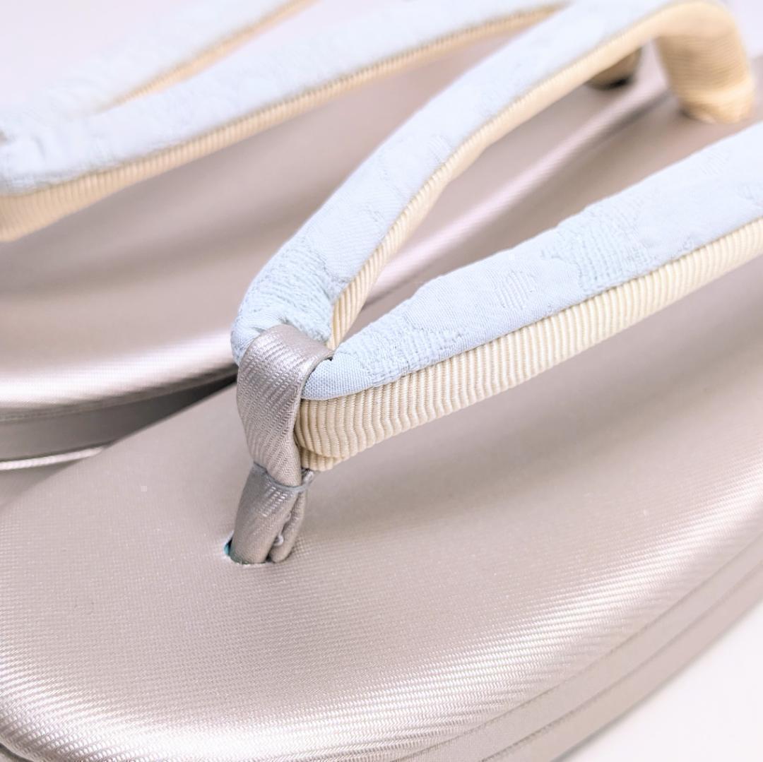 ふくれ織 草履 バッグ セット 緑 グリーン ゴールド フリーサイズ u33-4