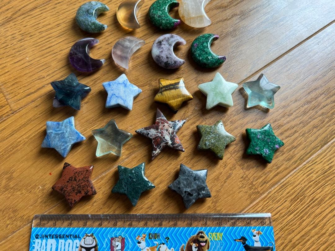 天然石 スター ムーン カービング