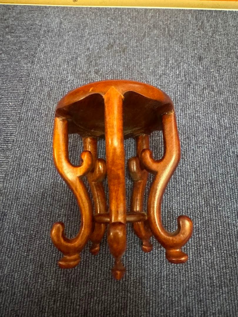 1623 花梨　唐木　天然木　ミニ花台　飾台　香炉台　中国美術