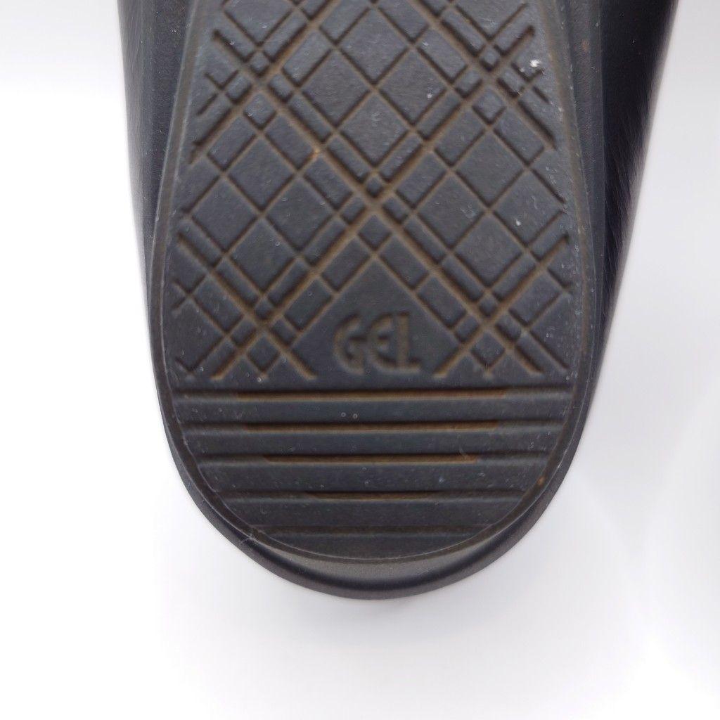 美品 ASICS pedala パンプス 24.5 EE 黒 バレエシューズ