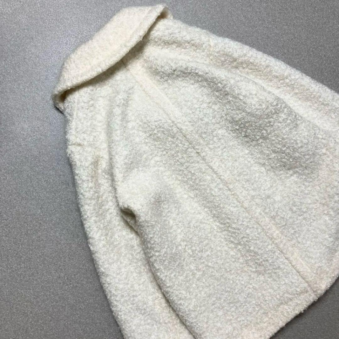 [極美品✨近年モデル] アクアスキュータム モヘア混 チェスターボアコート 白