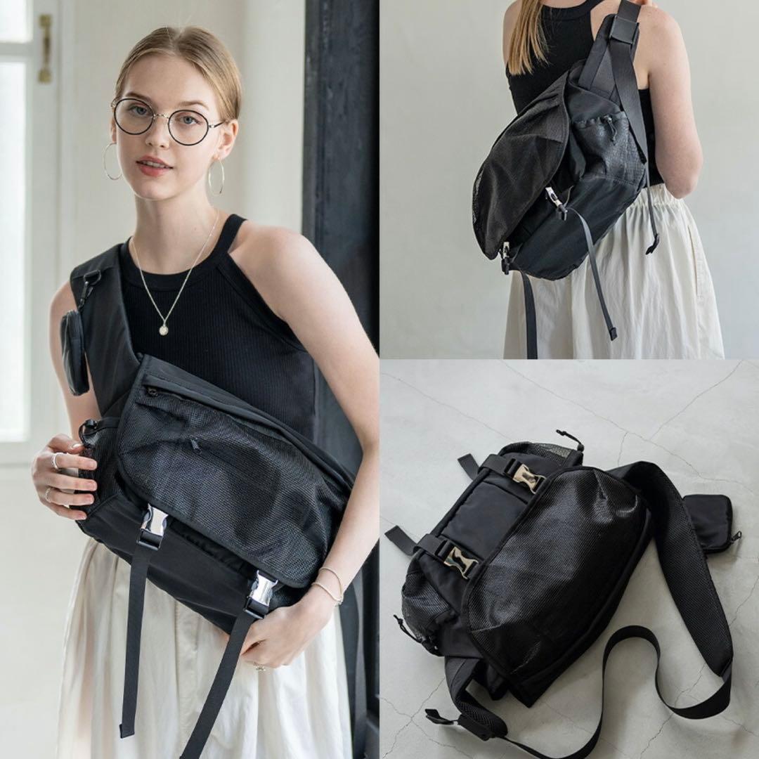 HAYNI 今季 完売品 Lekha ボディバッグ ブラック ミニポーチ付 美品