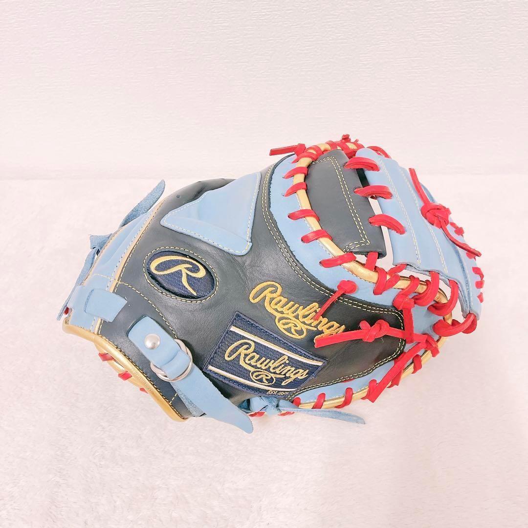 即戦力❣️ 型付き 美品 キャッチャーミット 右投げ 革 オリジナル かっこいい★