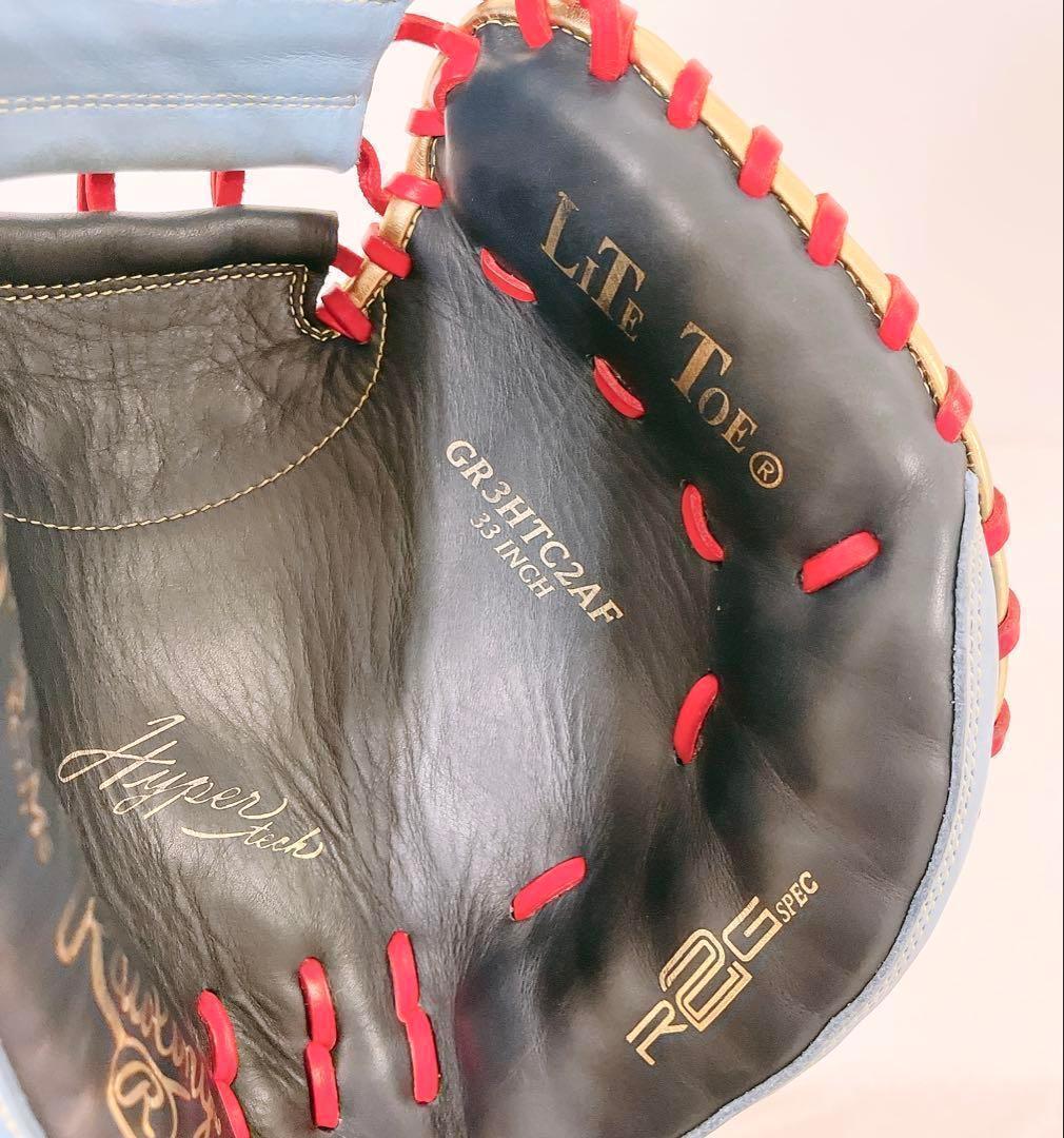 即戦力❣️ 型付き 美品 キャッチャーミット 右投げ 革 オリジナル かっこいい★