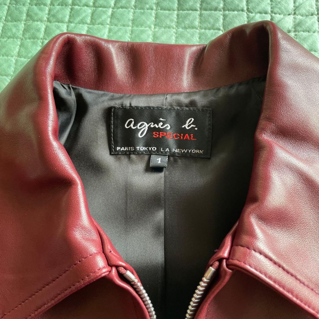 ⭐︎ベイクドポテト⭐︎【着用1回】agnes b. レザージャケット　羊革　１