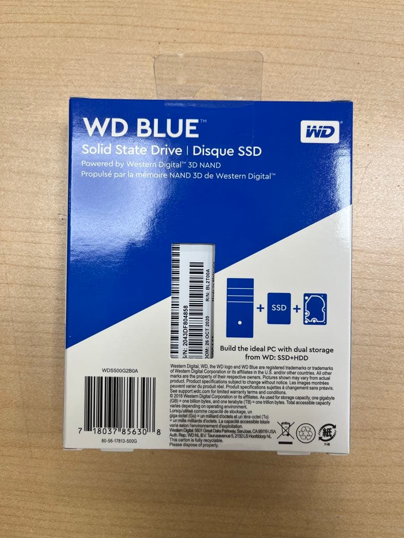 WD Blue 500GB SATA SSD WDS500G2B0A セット