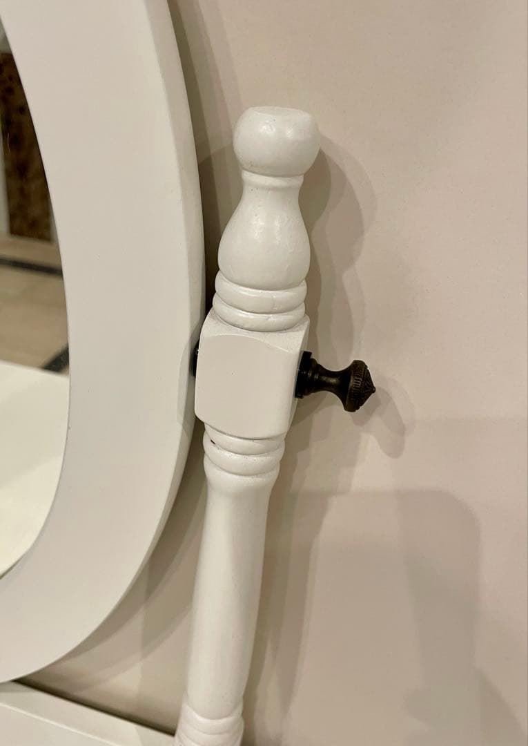 ホワイト ドレッサー ミラー付き　プリンセスドレッサー　猫脚　アンティーク