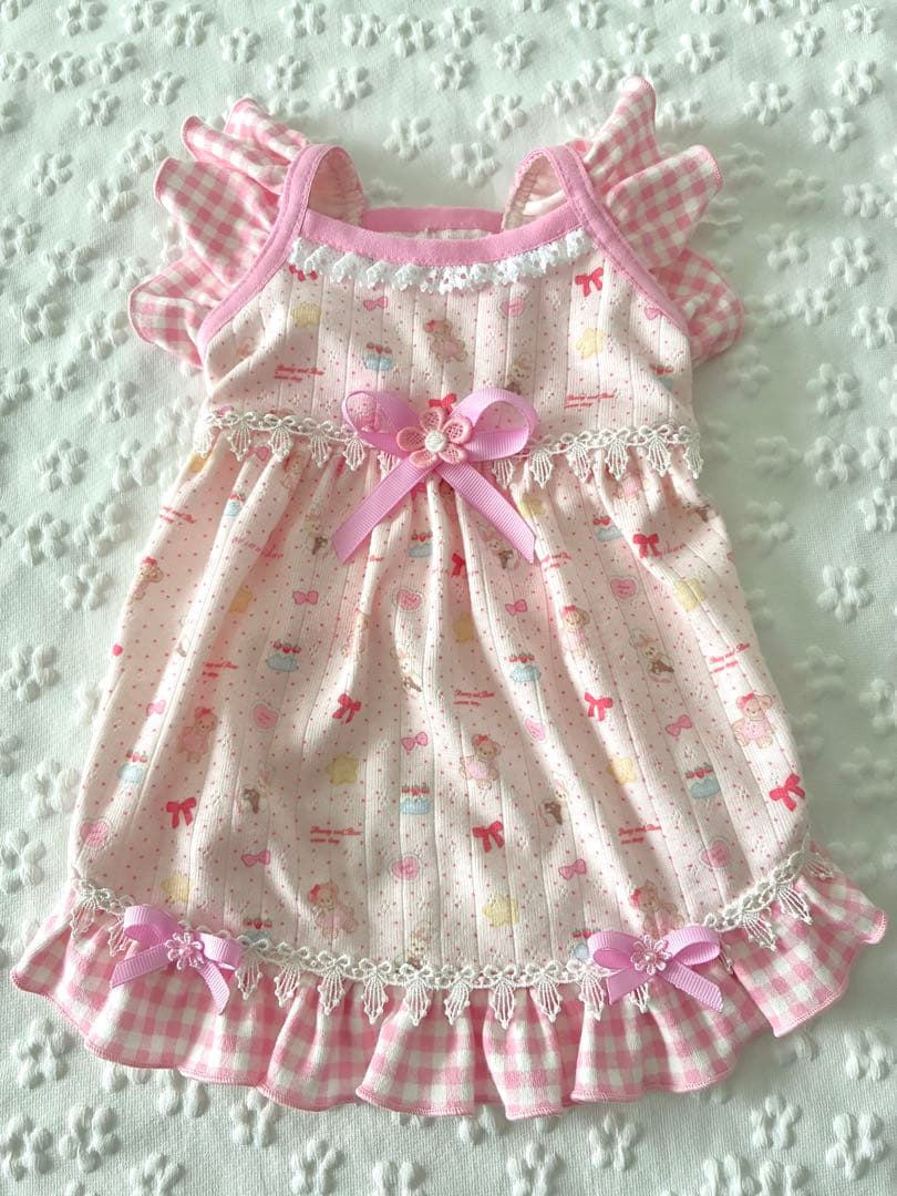 める 犬服ハンドメイドワンピース