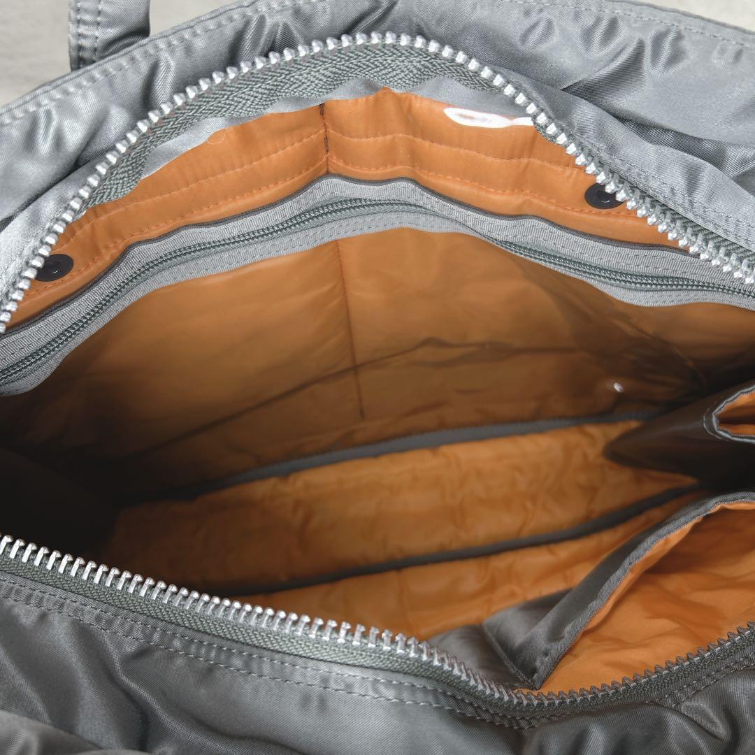 美品 廃盤品 ポーター タンカー 2WAYブリーフトートバック シルバーグレー