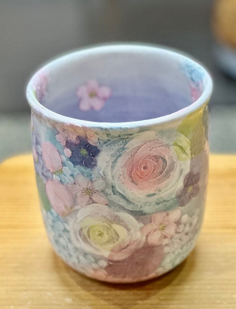 再値下げ　工房ゆずりは　彩ばら花紋　ワインクーラー　アイスペール　花器　鉢カバー