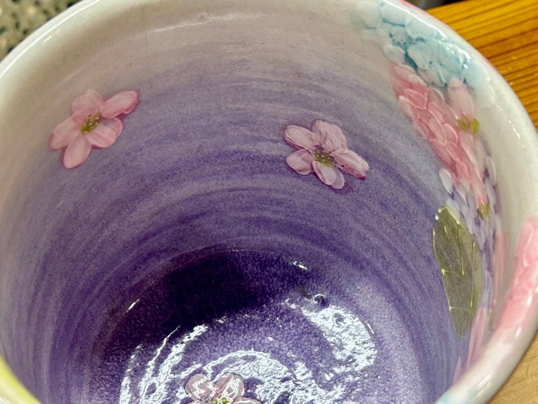 再値下げ　工房ゆずりは　彩ばら花紋　ワインクーラー　アイスペール　花器　鉢カバー