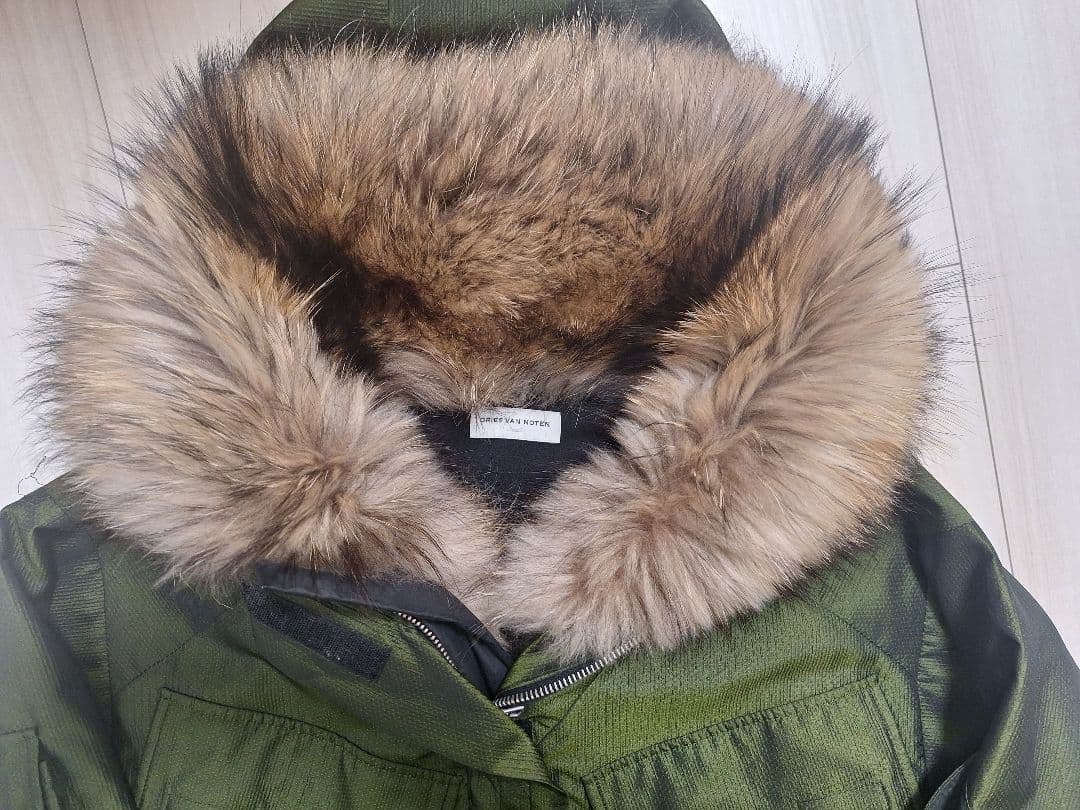 【DRIES VAN NOTEN】ドリスヴァンノッテン 襟ボア モッズコート