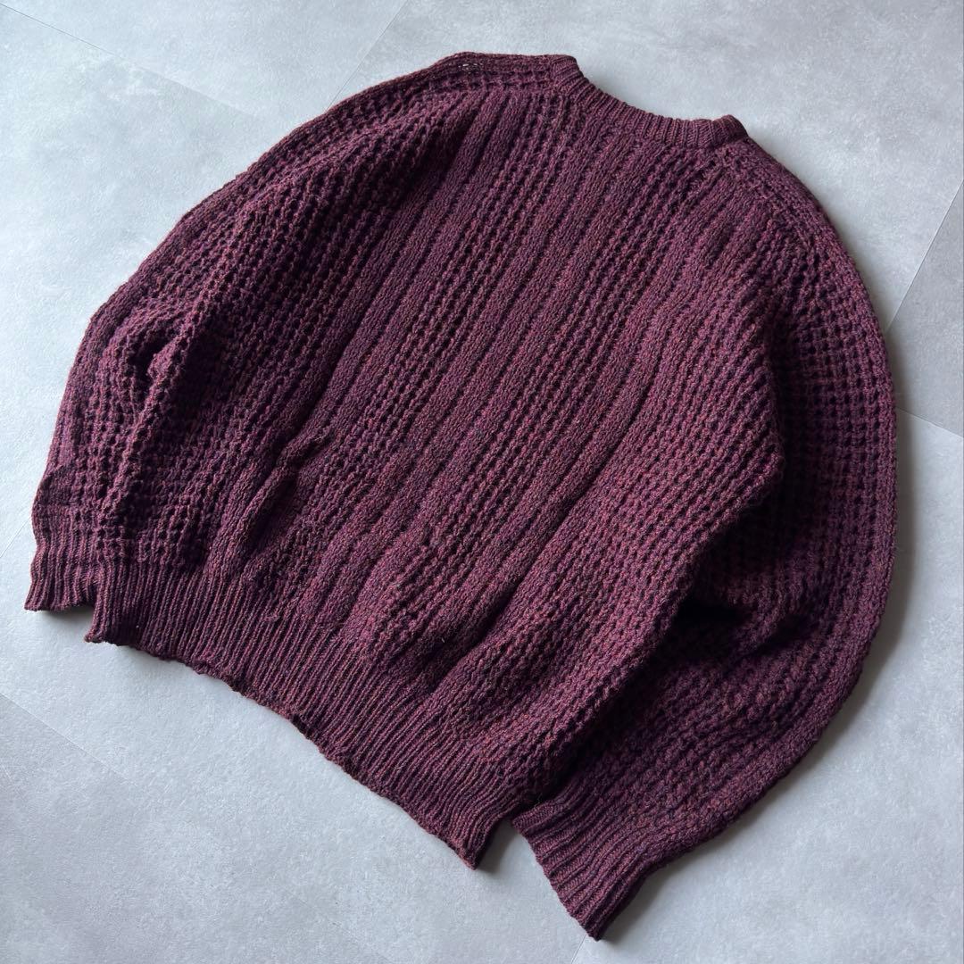 90s Ireland製 アランニット \"ハンドクラフト\" Lサイズ