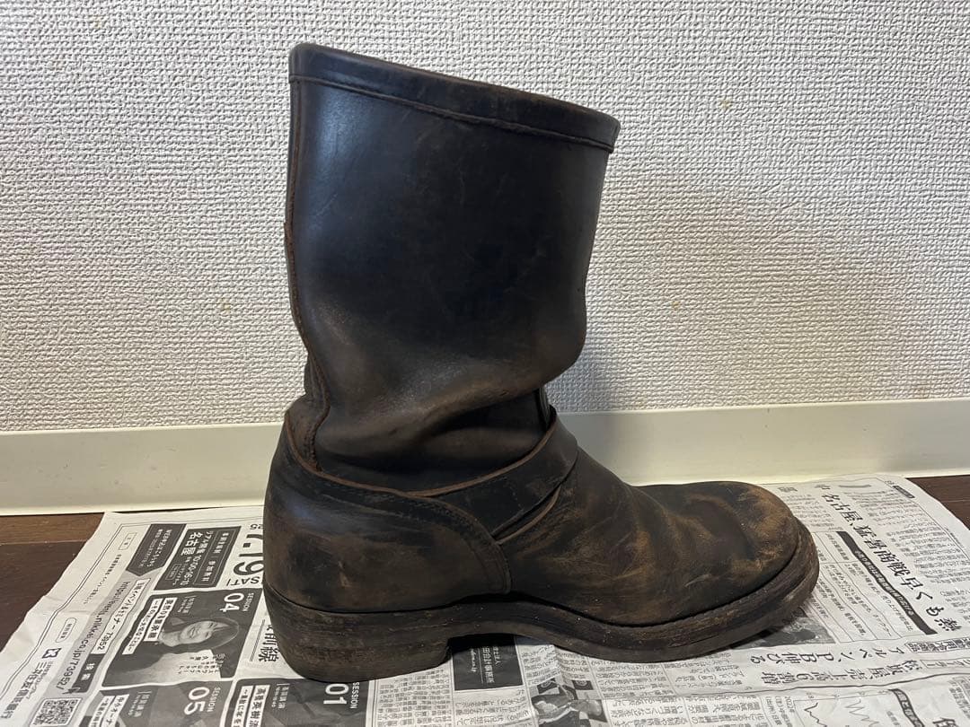 MOTO Motor 茶芯 レザーブーツ 1003ブーツ エンジニア