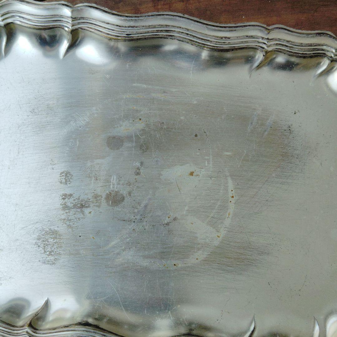 フランス　アンティーク 　シルバープレート製トレイ　インテリア雑貨　店舗什器