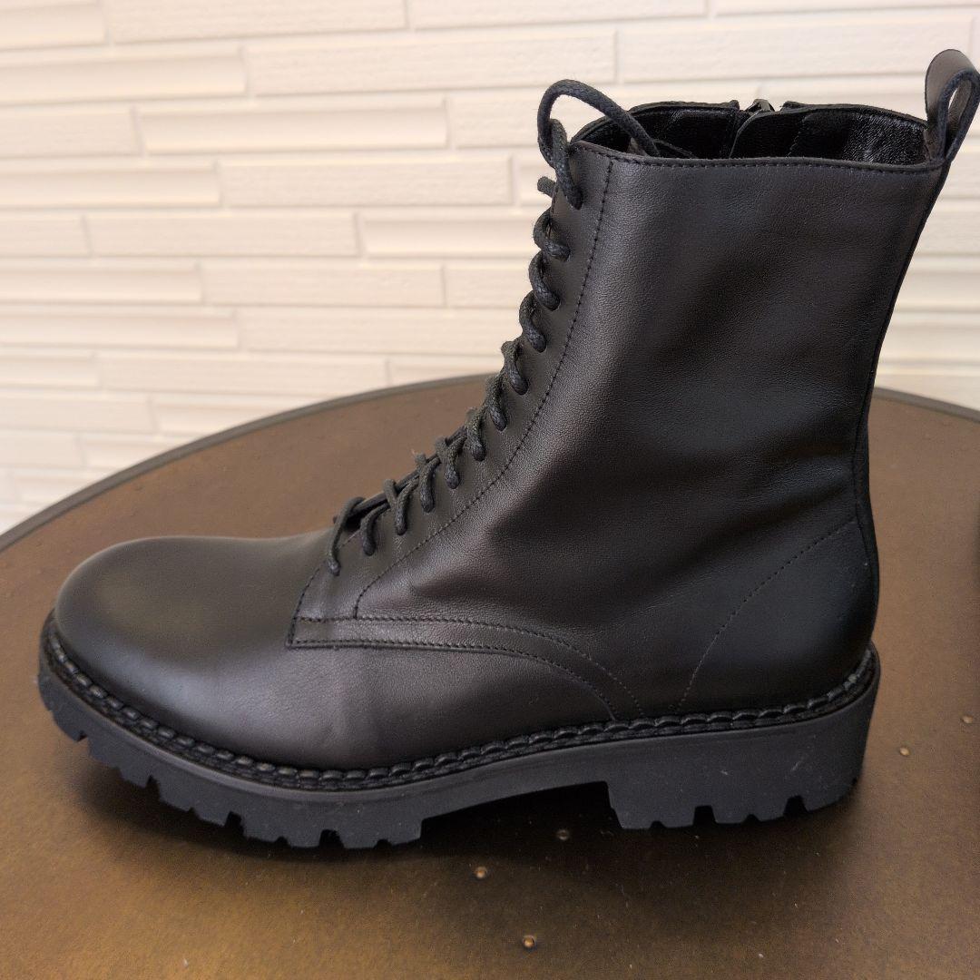 人気完売✨FABIO RUSCONI レースアップブーツ サイドジップ 38号