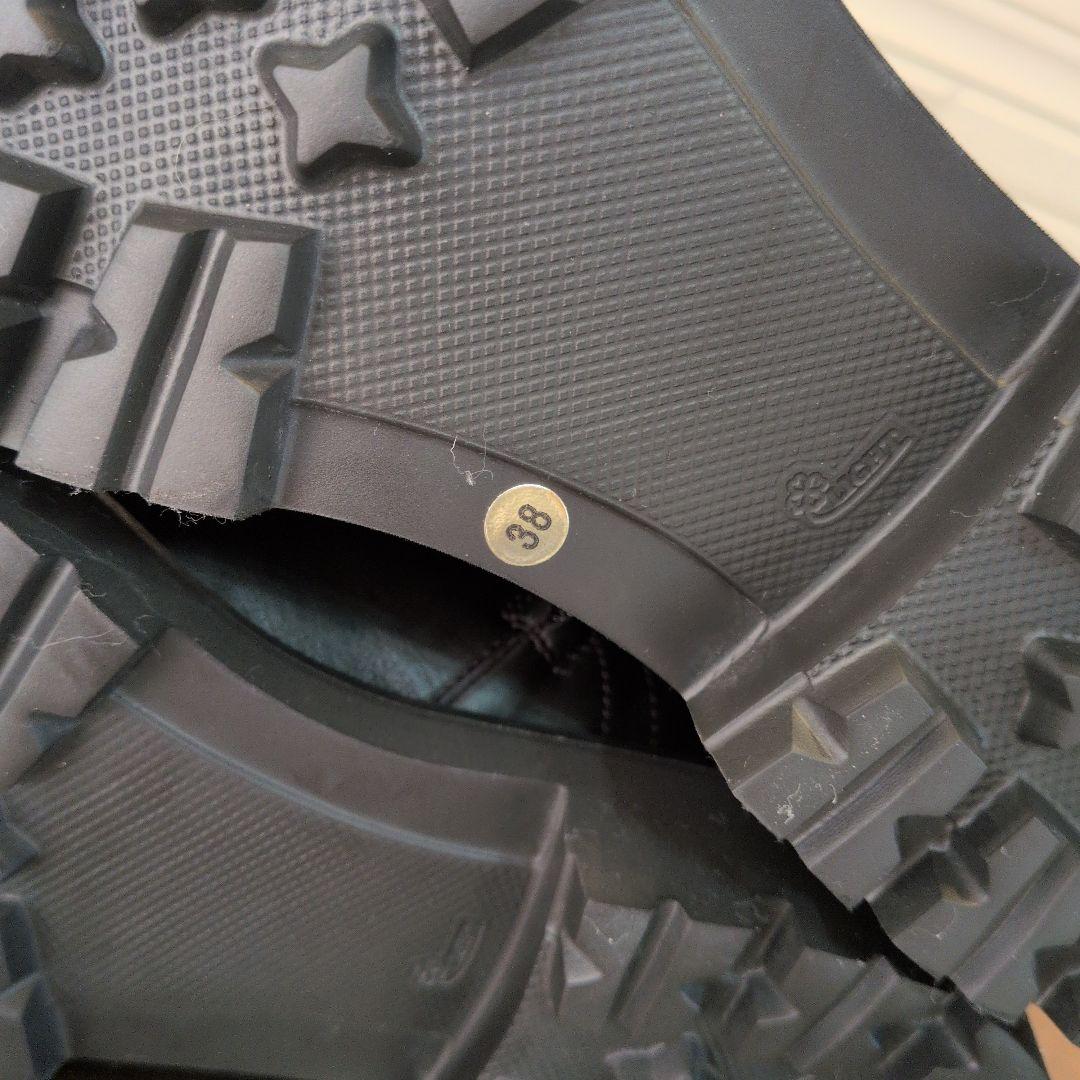 人気完売✨FABIO RUSCONI レースアップブーツ サイドジップ 38号