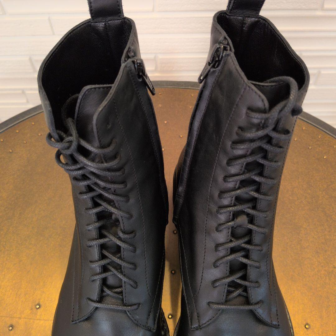 人気完売✨FABIO RUSCONI レースアップブーツ サイドジップ 38号